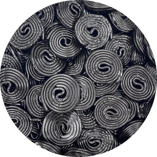 Liquorice wheels happy - liquorice, by