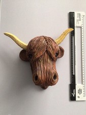 Resin Highland Cow Head Wall