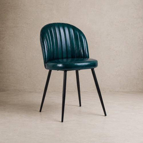 Teal blue leather - teal, dining