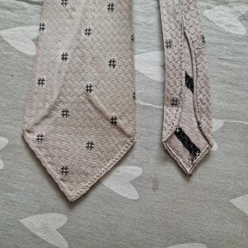 Vintage 1950s tie taupe - vintage,