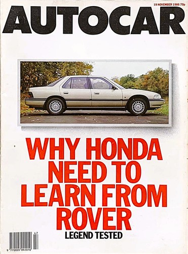 Autocar magazine nov - magazine, 19-nov-86