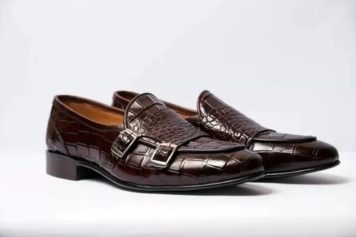 Handmade men brown - handmade, alligator