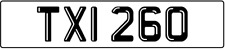 DATELESS Number TXI Plate TAXI