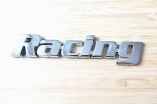 'RACING' CHROME CAR GO-FASTER BADGE 11cm