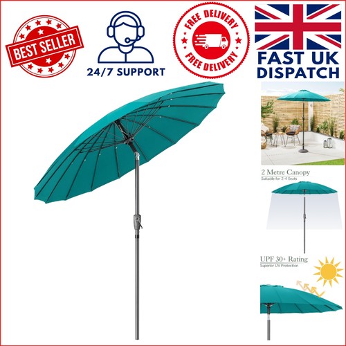 Turquoise sun umbrella 2m - umbrella,