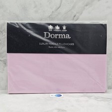 Dorma 48×76cm Luxury Percale Pillowcases Plain Hem Pastel Housewife Crocus New