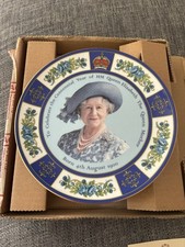 3x Coalport Queen Mother and Queen Elizabeth Plates Limited Edition