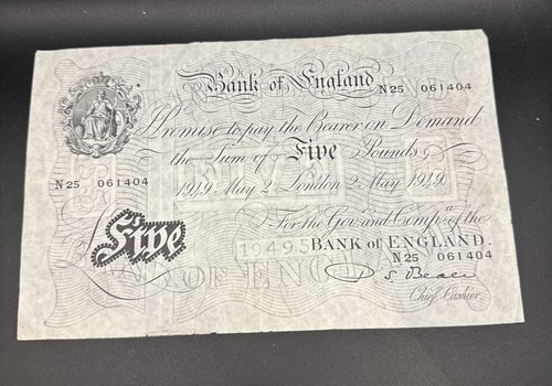 1949 bank england 5 white - bank,