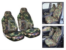 Front Car Seat Covers Green Camouflage Camo Pair Set For Nissan