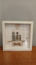 Handcrafted Family Pebble Art