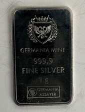 1g Germania Mint 999.9 Fine Silver Bar