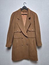 Mansfield Coat Womens Size 10 Vintage Brown Wool Cashmere Blend Double Breasted 