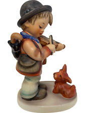 Goebel Hummel Ceramic Figurine Little Fiddler with Dog Terrier Puppy 