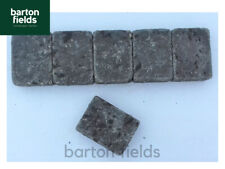 Tumbled Paving Cobble Setts in Charcoal, 105x140x50mm, Borders, Paths, Edgings