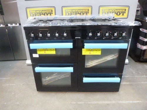 Smeg range cooker - cooker, black