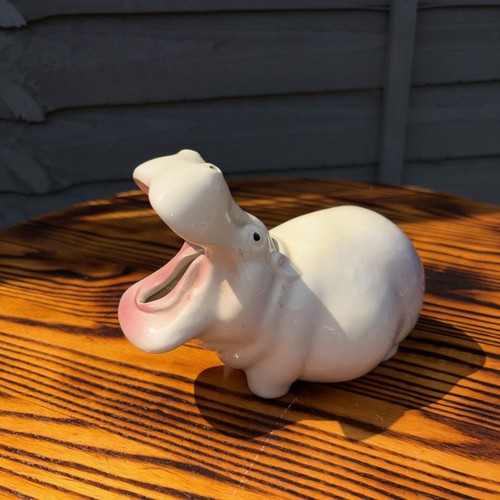 Vintage hippo money box - vintage,