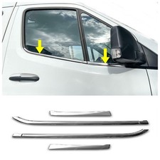 Chrome Window Rubber Cover Trim 4 pcs S.STEEL For Mercedes SPRINTER W907 2018-ON