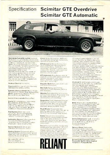 Reliant scimitar gte - reliant,