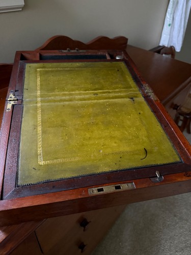 Antique portable wooden veneer - antique,