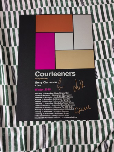 Signed card courteeners - a4,