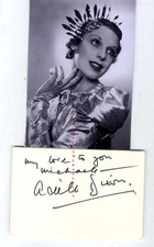 Adele Dixon vintage signed card