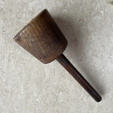 Vintage wooden mallet round - vintage,