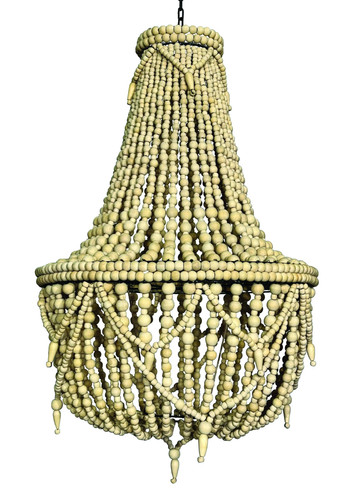 Bali beaded lampshade sand - beaded,