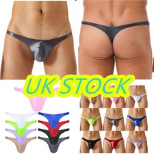 UK-Men's G-string Thongs Jockstrap Pouch Swim Low Rise Bikini Briefs Underwear