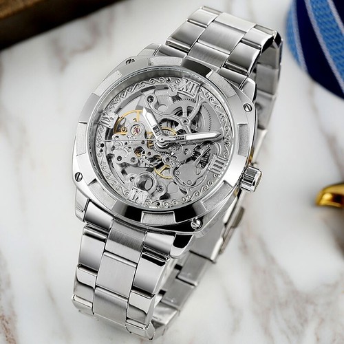 Men automatic watch steel - men's,