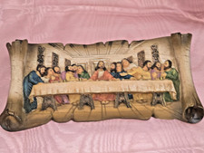 Vintage Santini Italy last supper wall plaque - Resin  -   9 x 5 inches