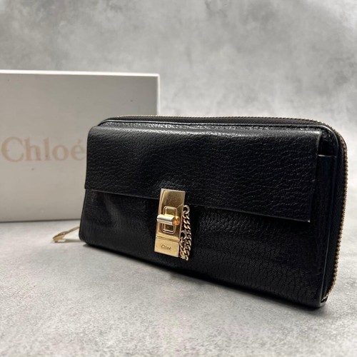 Chloe drew leather long wallet - leather,