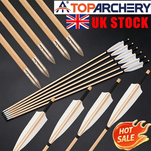 12x wooden arrows - 12x, with