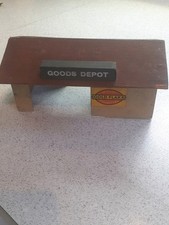 Hornby Dublo Wooden Goods Depot Early/Pre-War. Wills GoldFlake,  Whitbread Ads.