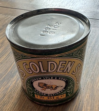 VERY RARE / SCARCE MISPRINTED UPSIDE DOWN VINTAGE LYLE'S GOLDEN SYRUP TIN, empty