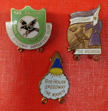 Vintage enamel badges