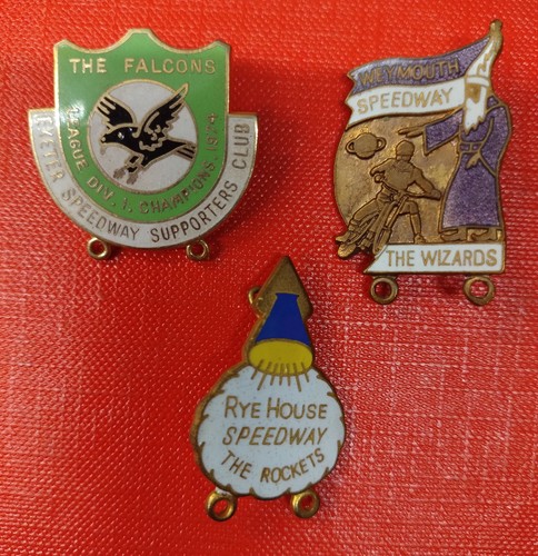 Vintage enamel badges