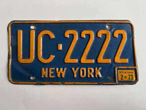 1973 new york - license, plate