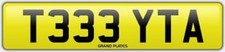 TOYOTA NUMBER PLATE T333 YTA