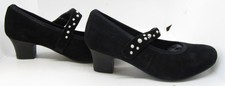 BRAND NEW Hotter Black Suede "Charmaine" Mary Jane Shoes, in Size 4UK-RRP £68.00