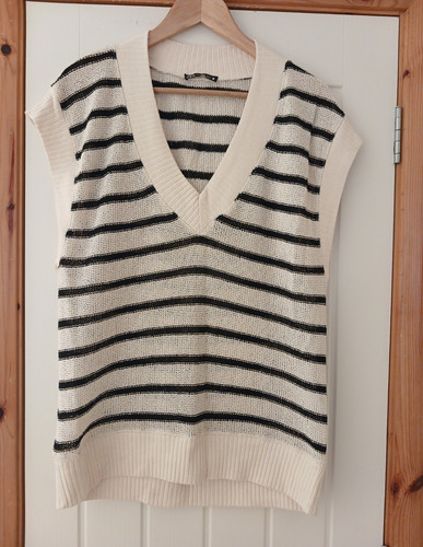 Zara ivory black striped - zara,