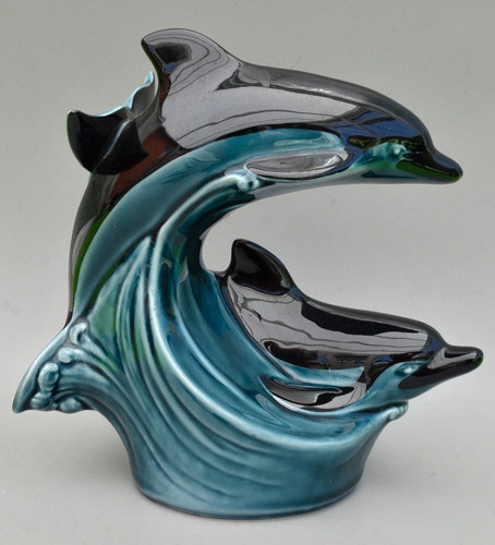 Poole pottery double dolphins - double,