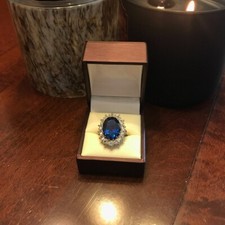 4.40 Ct Oval Cut Natural Sapphire Diamond Wedding Ring 14K White Gold Size 6.5