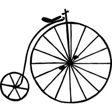'Penny Farthing' Unmounted Rubber Stamp (RS024136)