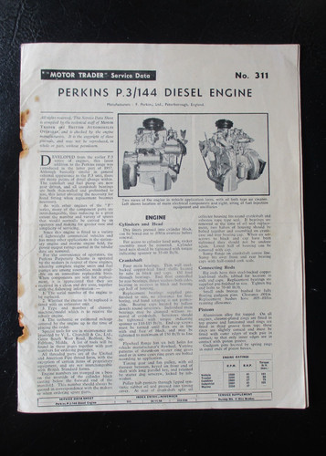 Perkins 144 diesel engine - perkins,