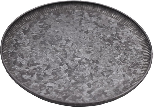 Round galvanized metal - metal, tray