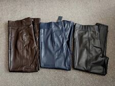 M&S LEATHER LOOK HIGH WAISTED