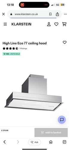 77cm built cooker extractor - 77cm,