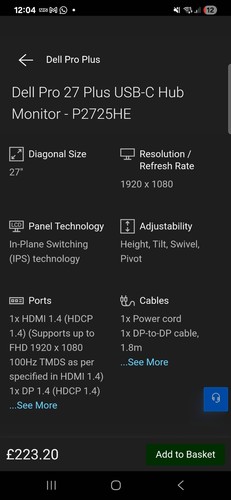 Dell inch fhd ips - 27-inch,