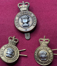 Post 1952 Army Catering Corps Military Cap & Collar Badges - QC - Bimetal
