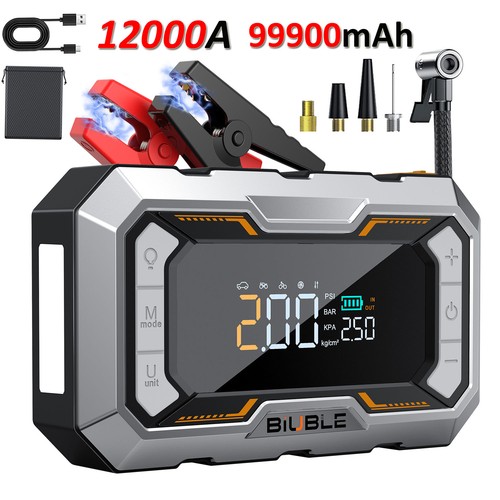 99900mah car jump starter air - jump,